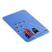 POW MIA-vlag met oude glorie en de ondervogels Magneet (Rechterzijde)