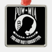 POW-MIA-vlag Metalen Ornament (Voorkant)