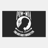 POW MIA-vlag Rechthoekige Sticker (Voorkant)