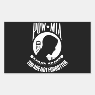 POW MIA-vlag Rechthoekige Sticker