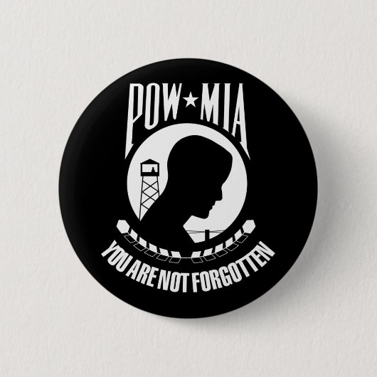 POW MIA-vlag Ronde Button 5,7 Cm (Voorkant)