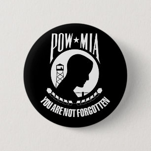 POW MIA-vlag Ronde Button 5,7 Cm