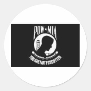 POW-MIA VLAG RONDE STICKER
