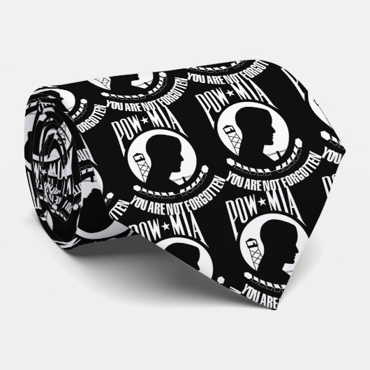 POW-MIA-vlag Stropdas (Opgerold)