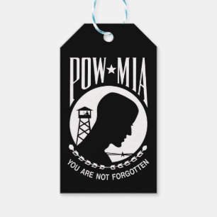 POW MIA-vlag: Vermiste soldaten van de Vietnamoorl Cadeaulabel