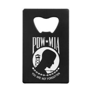 POW MIA-vlag: Vermiste soldaten van de Vietnamoorl Creditkaart Flessenopener