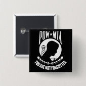 POW-MIA-vlag Vierkante Button 5,1 Cm (Voorkant /achterkant)