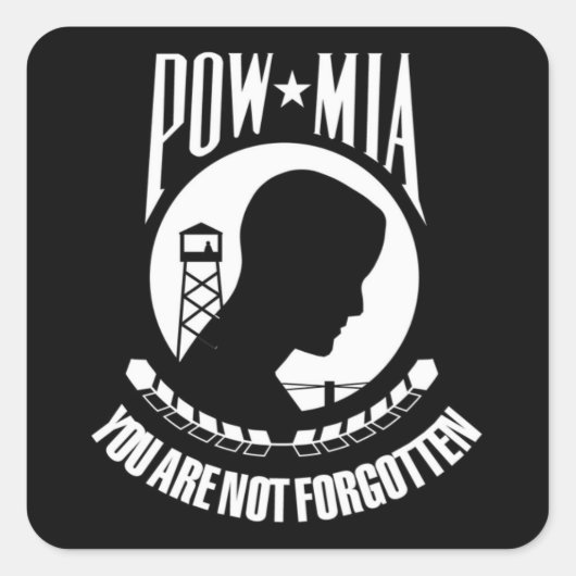 POW-MIA-vlag Vierkante Sticker (Voorkant)