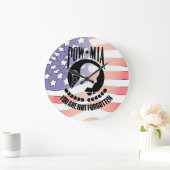 POW - MIA-wandklok Grote Klok (Huis)