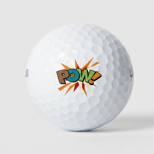 POW Modern Leuk Retro Stripboek Golfballen (Voorkant)