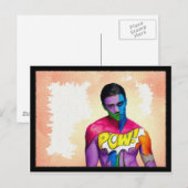 POW! - origineel schilderij Briefkaart (Voorkant / Achterkant)