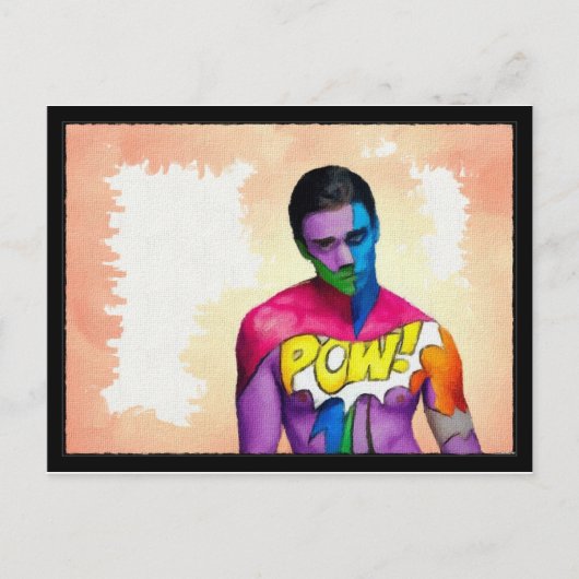 POW! - origineel schilderij Briefkaart (Voorkant)