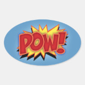 Pow! Ovale Sticker (Voorkant)