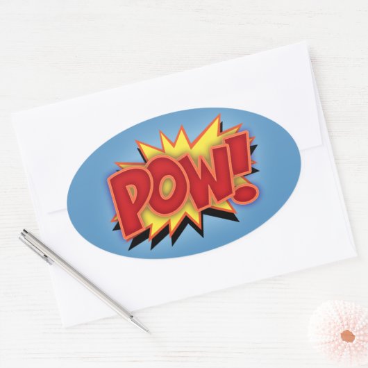 Pow! Ovale Sticker (Envelop)