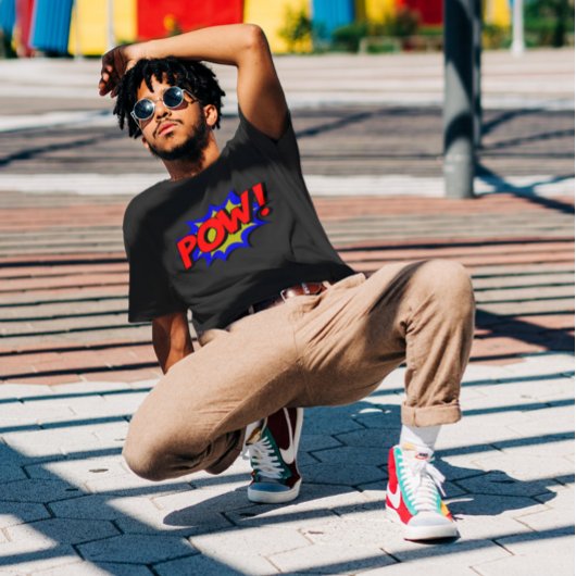 POW!  Pop Art Comic Text Effect - Retro T-shirt