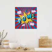 Pow Pop Art Comics Typography Poster (Keuken)