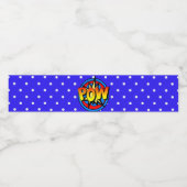 Pow Pop Art Superpower Water Fleslabel Waterfles Etiket (Enkel label)