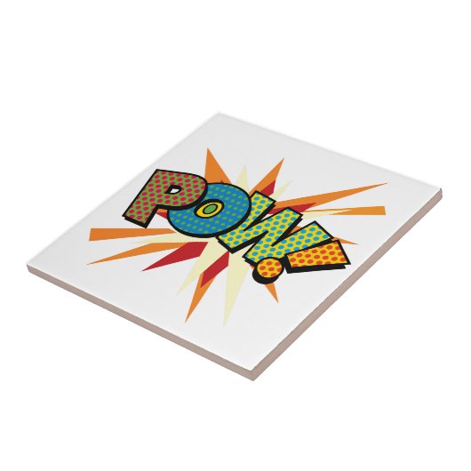 POW Pret Retro Strip Pop Art Tegeltje (Zijkant)