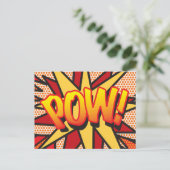 POW Pret Retro Stripboek Pop Art Aankondigingskaart (Staand voorkant)