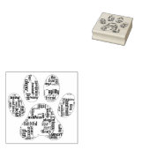 pow print hond Wordcloud Rubberstempel (Gestempeld)