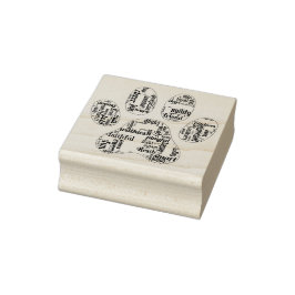 pow print hond Wordcloud Rubberstempel