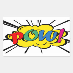 Pow! Rechthoekige Sticker