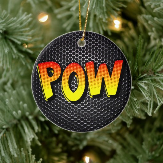 POW Retro Vibes Keramisch Ornament (Boom)