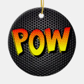 POW Retro Vibes Keramisch Ornament (Voorkant)