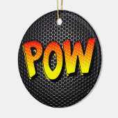 POW Retro Vibes Keramisch Ornament (Links)
