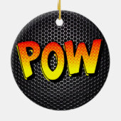 POW Retro Vibes Keramisch Ornament (Achterkant)