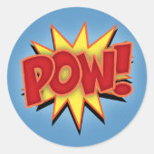 Pow! Ronde Sticker (Voorkant)