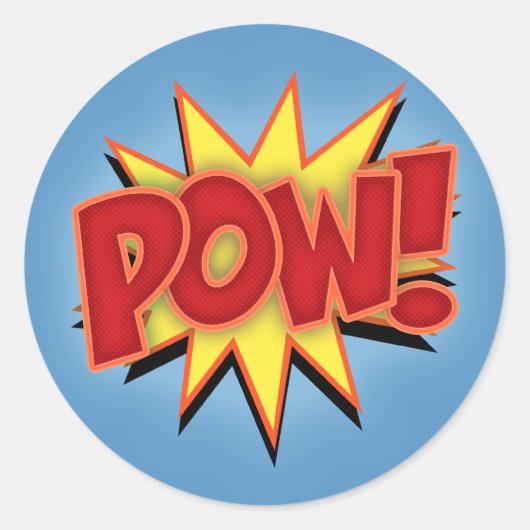 Pow! Ronde Sticker (Voorkant)