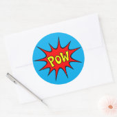 Pow! Ronde Sticker (Envelop)