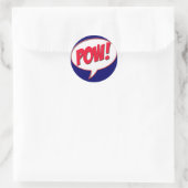 Pow! Ronde Sticker (Tas)