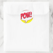 Pow! Ronde Sticker (Tas)