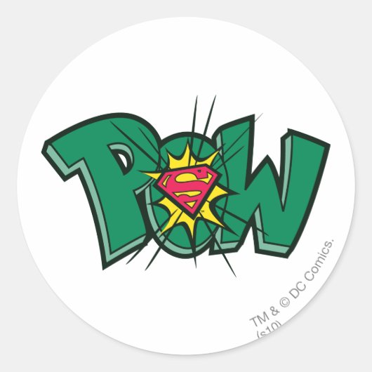 Pow Ronde Sticker (Voorkant)