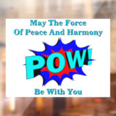 POW! Rust en harmonie venster vastklampen Raamsticker (Vel 2)