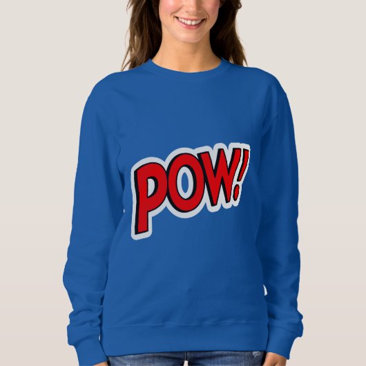 POW! Screwball Graphics Blauw Trui (Voorkant)