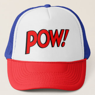 POW! Screwball Graphics Rood, Wit & Blauw Trucker Pet