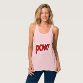 POW! Screwball Graphics Roze Tanktop (Volledige Voorkant)