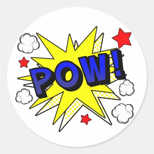 POW! Stickerblad Ronde Sticker (Voorkant)