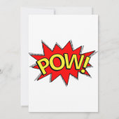 POW! Superheld Comic Book Birthday Party Sjabloon Kaart (Achterkant)