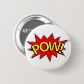 POW! - Superheld Comic Book Red/Yellow Bubble Ronde Button 5,7 Cm (Voorkant /achterkant)
