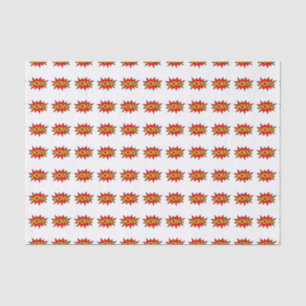POW! - Superheld Comic Book Red/Yellow Bubble Tissuepapier