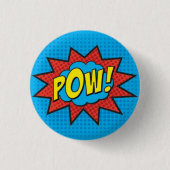 POW! Superheld Pin PC Ronde Button 3,2 Cm (Voorkant)