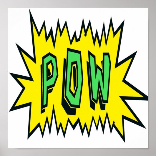 POW Superhero Comic Books Poster (Voorkant)
