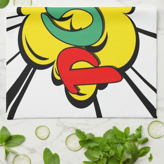 Pow! Theedoek (Gevouwen)