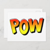 POW typografie komische pop kunst Briefkaart (Voorkant / Achterkant)