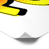 POW typografie komische pop kunst Poster (Hoek)