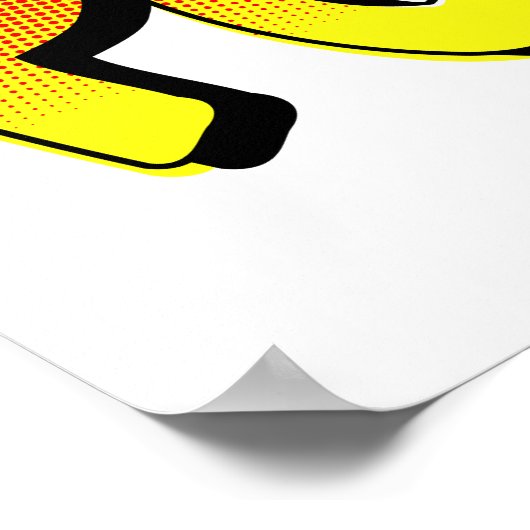 POW typografie komische pop kunst Poster (Hoek)